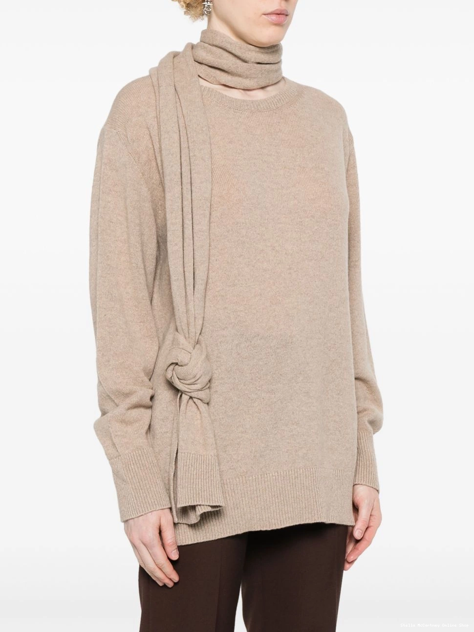 Affordable cashmere-blend sash-detail jumper Stella McCartney Women 0418
